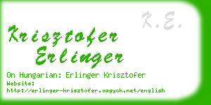 krisztofer erlinger business card